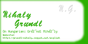 mihaly grundl business card